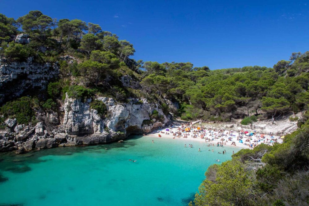 Cala Macarelleta beach Menorca island Spain, Playa Macarelleta Menorca Balearic Islands