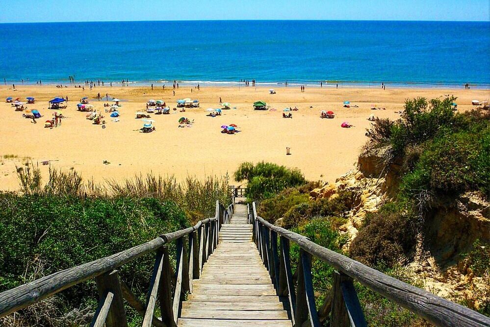 Пляж Parador de Mazagón, Parador de Mazagón Beach, Playa del Parador de Mazagón, Plage du Parador de Mazagón, Strand des Parador de Mazagón, Plaża Parador de Mazagón.